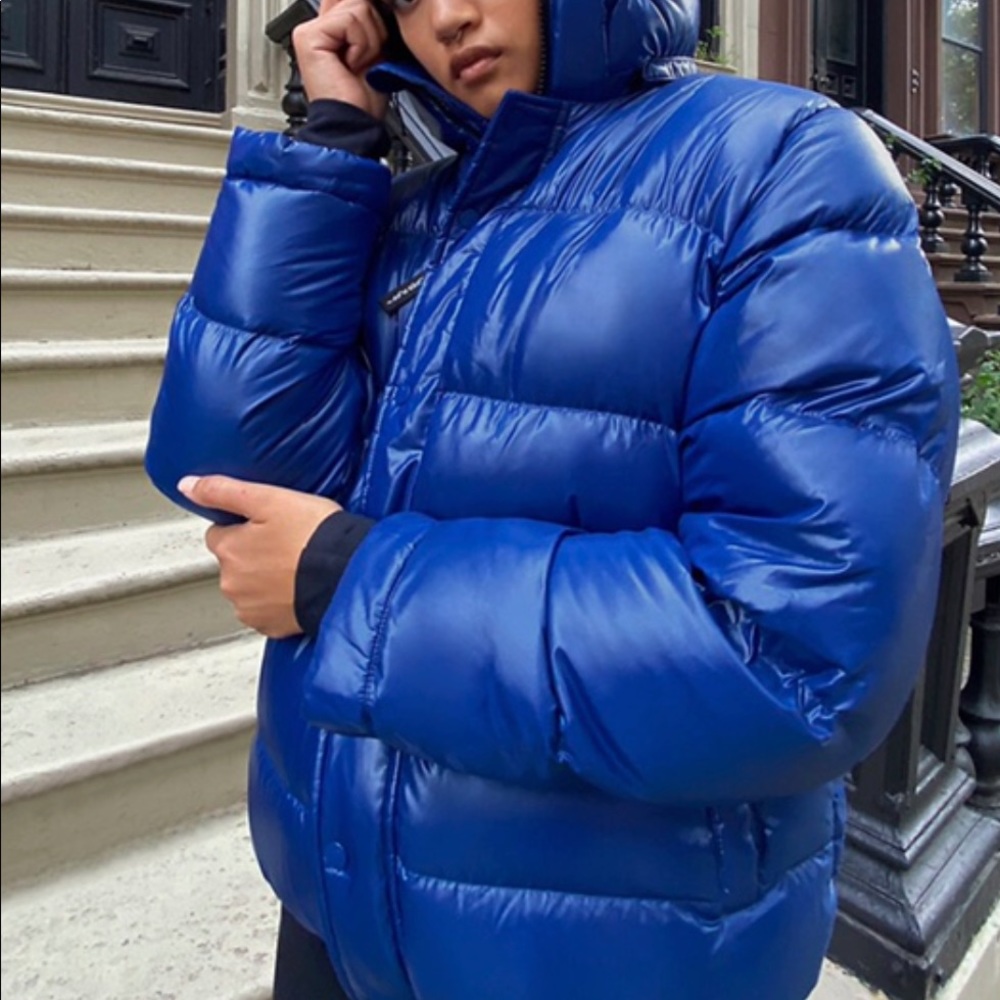 Aritzia XXS Indigo Super Puff in High Gloss - Like New